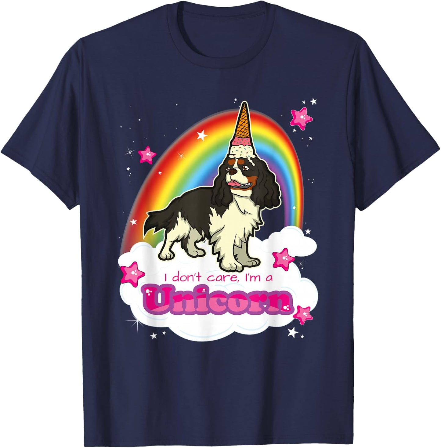 Cavalier King Charles Spaniel Dog T-Shirt - T-Shirt | Navy