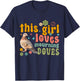 Mourning Dove Bird Lover Women Daughter Girl Turtle Dove T-Shirt - T-Shirt | Navy