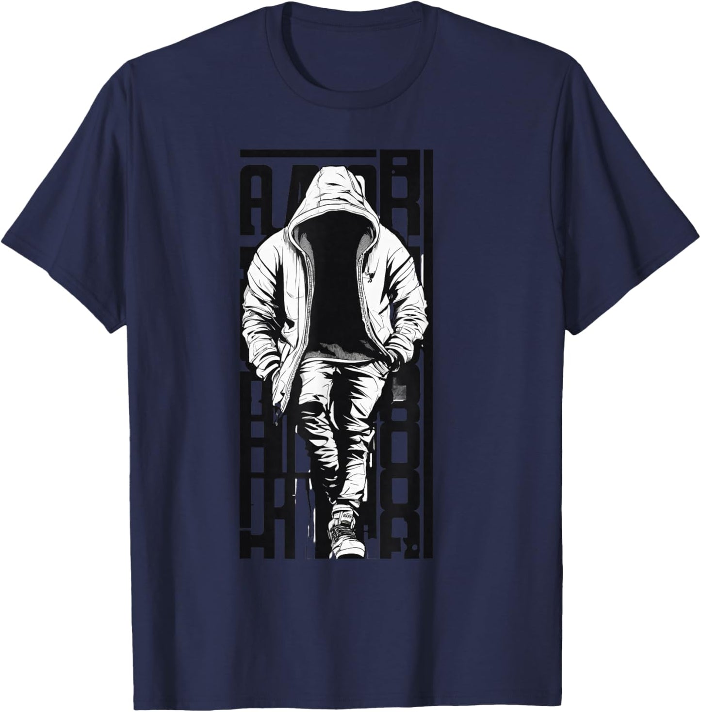 Rapper Graphic Hip Hop T Shirt Streetwear Men T-Shirt - T-Shirt | Navy