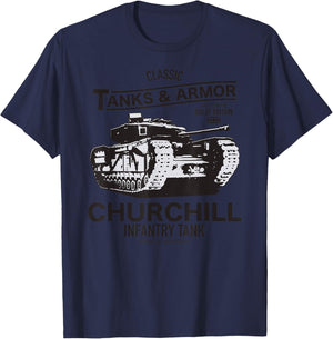 Churchill Tank T-Shirt - T-Shirt | Navy