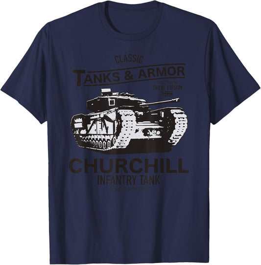 Churchill Tank T-Shirt - T-Shirt | Navy
