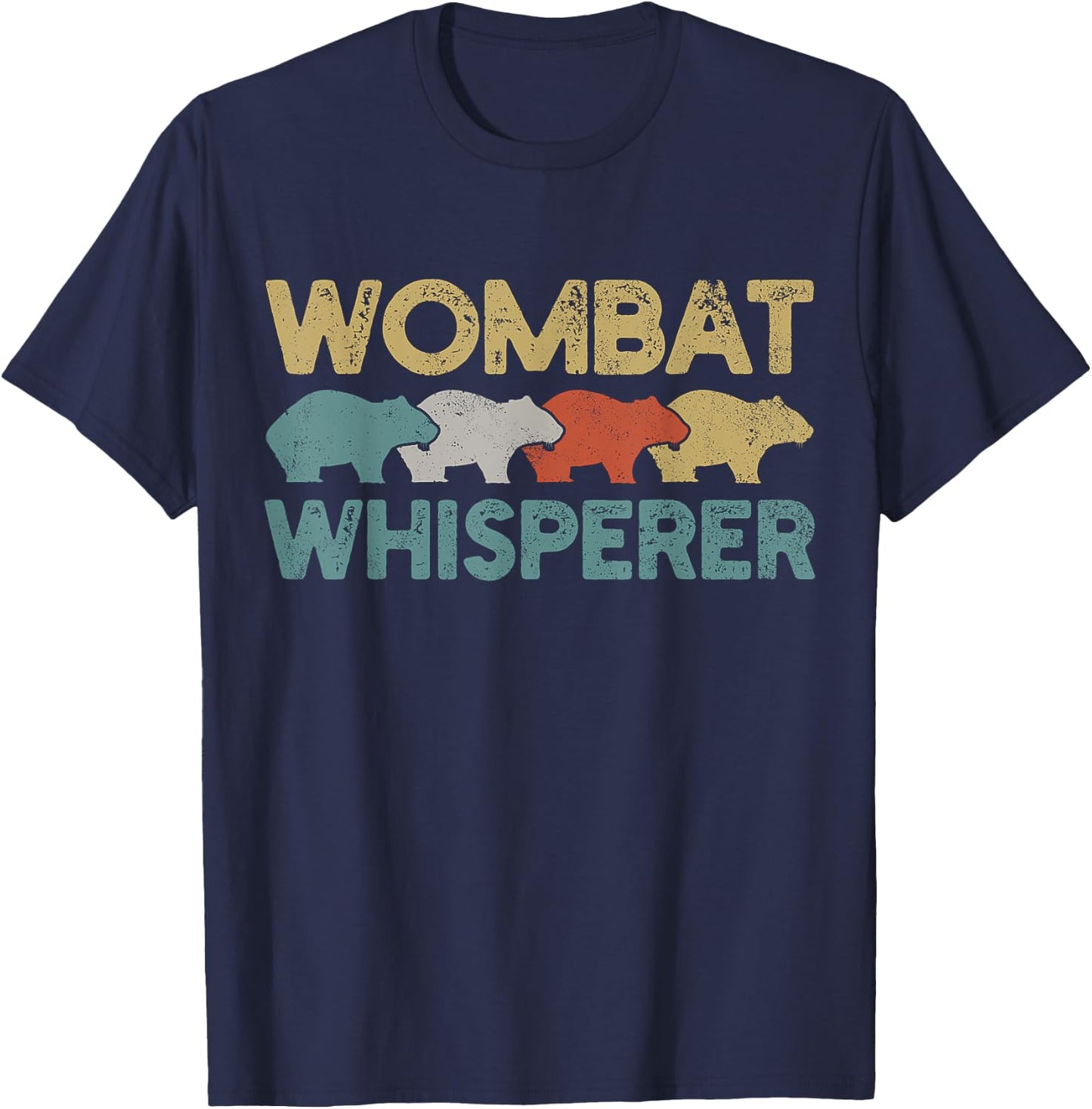 Wombat Retro T-Shirt - T-Shirt | Navy