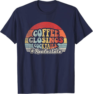 Retro Gift Real Estate Agent Real Estate Broker Realtor T-Shirt - T-Shirt | Navy