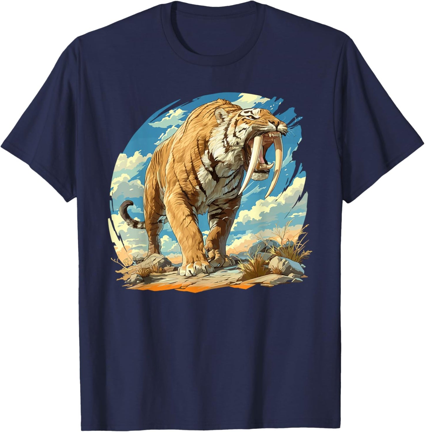 Saber-Toothed Tigers Saber-Toothed Tiger T-Shirt - T-Shirt | Navy