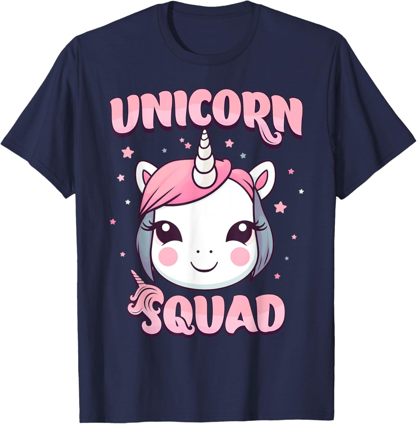 Unicorn Squad for Girls - Rainbow unicorn T-Shirt - T-Shirt | Navy