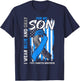 I Wear Blue And Grey For My Son Type 1 Diabete Awareness T-Shirt - T-Shirt | Navy