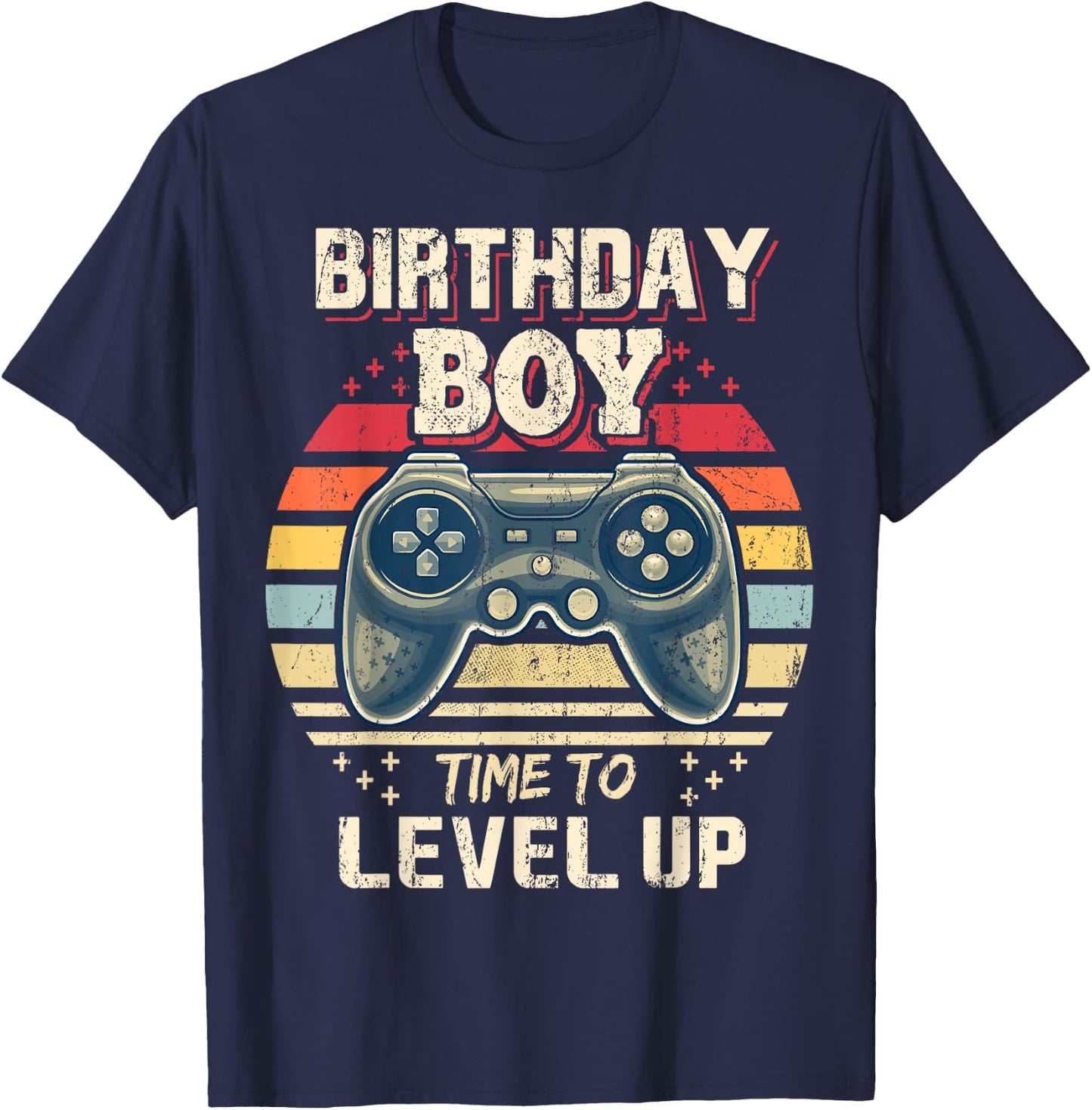 Birthday Boy Time to Level Up Video Game Birthday Gift Boys T-Shirt - T-Shirt | Navy