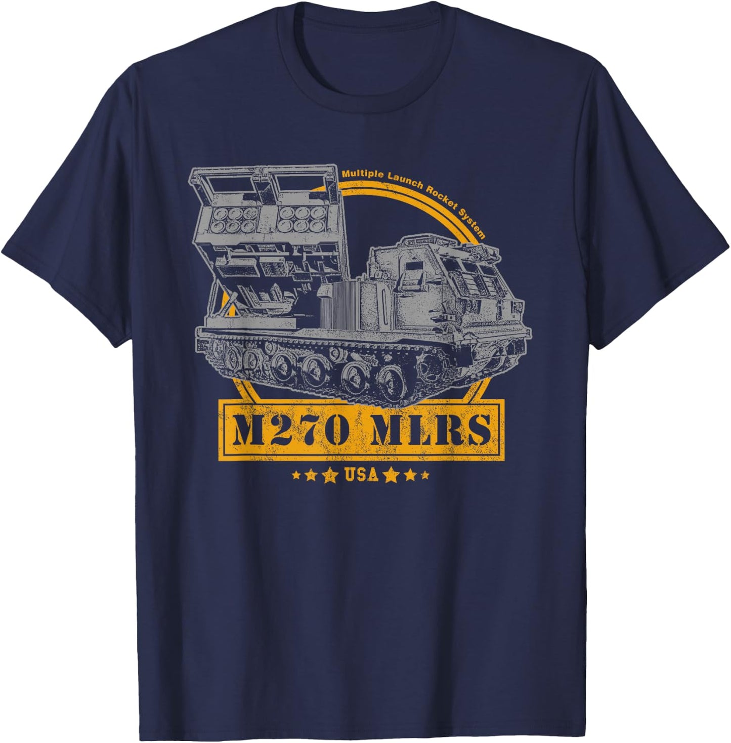 M270 Multiple Launch Rocket System T-Shirt - T-Shirt | Navy