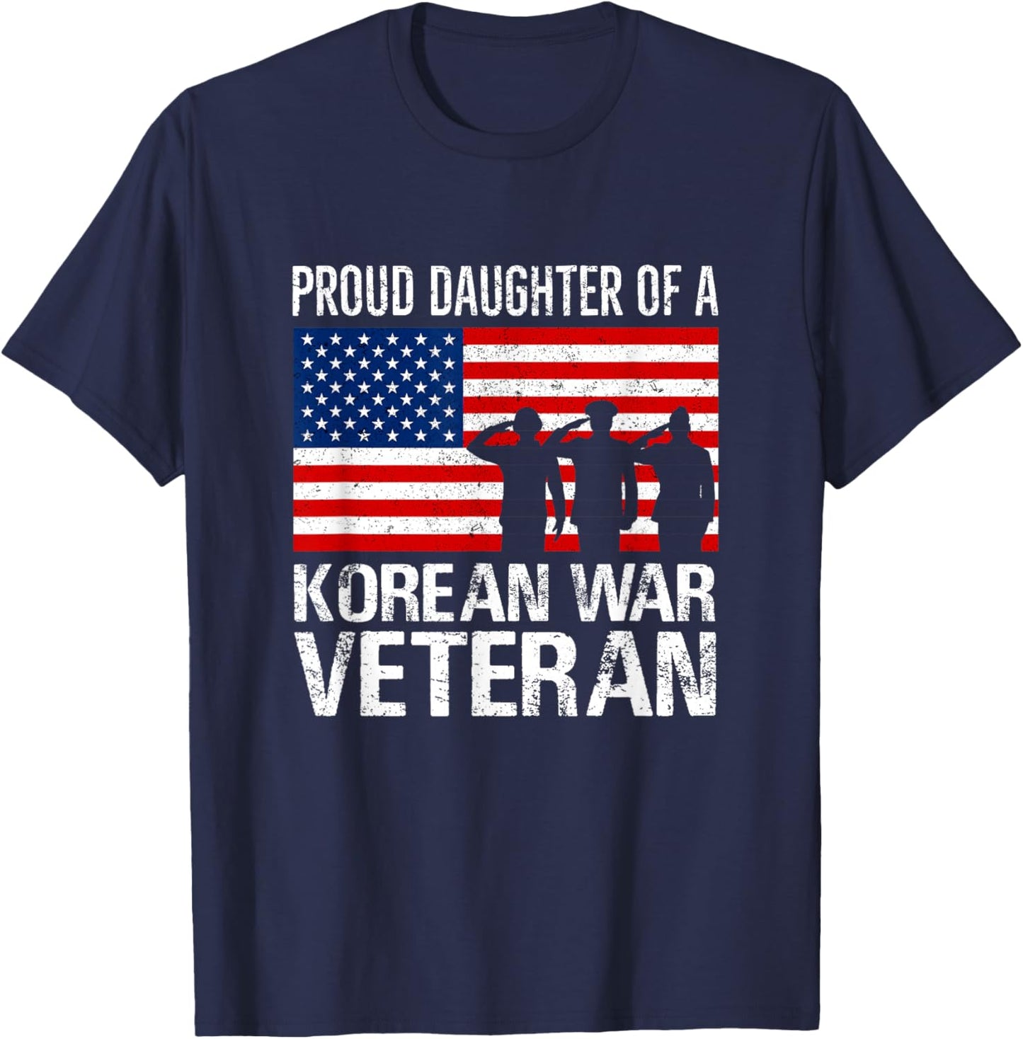 Proud Daughter of a Korean War Veteran T-Shirt - T-Shirt | Navy