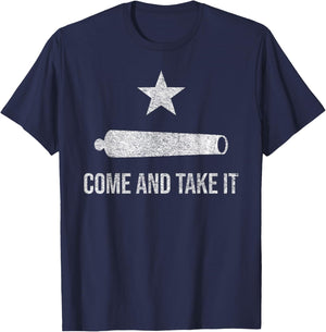 Come and Take It Flag Texas Pride Gonzales Cannon T-Shirt - T-Shirt | Navy