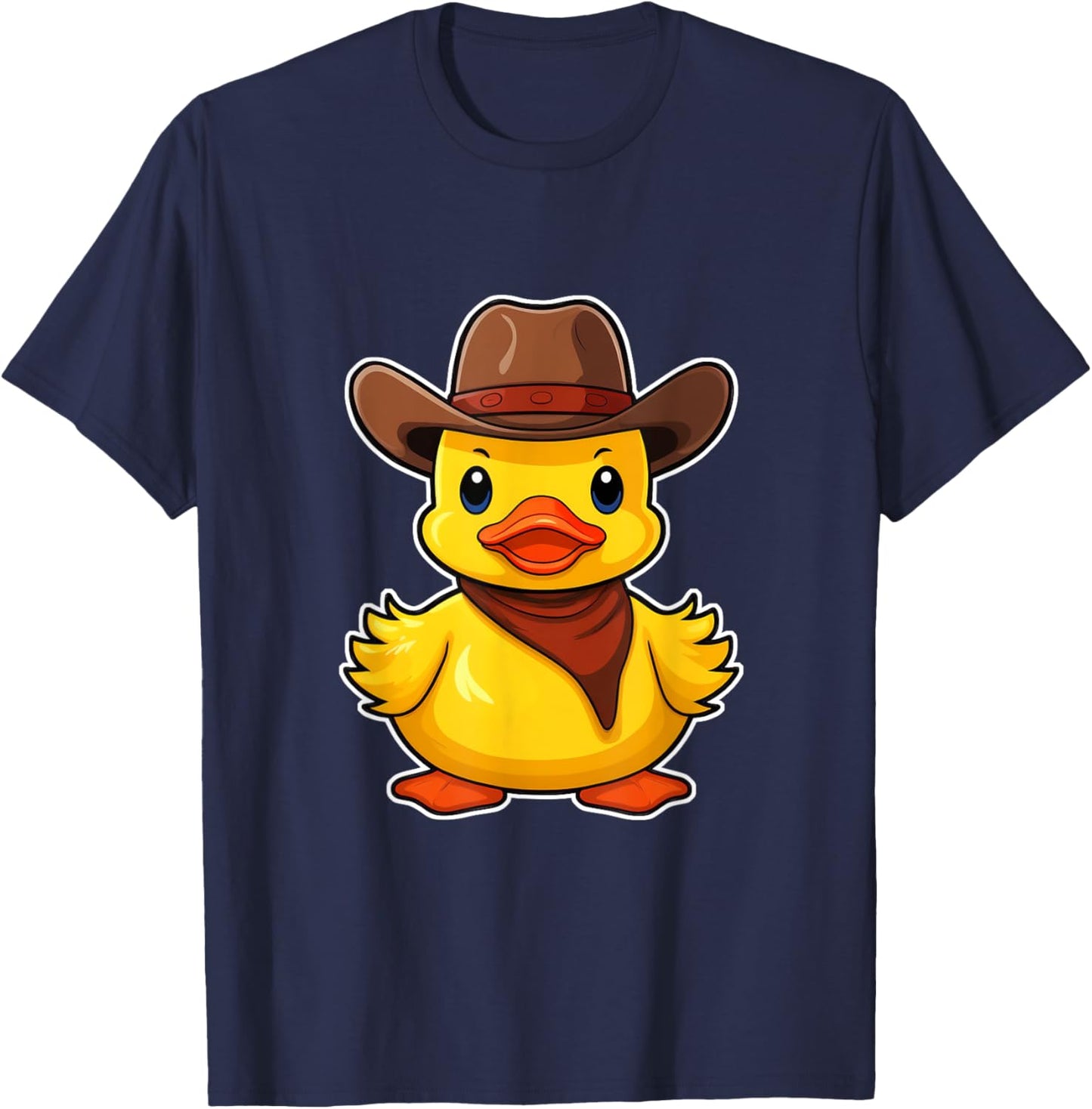 Cowboy Rubber Duck, Western Ducky Cow Boy Rodeo Hat T-Shirt - T-Shirt | Navy