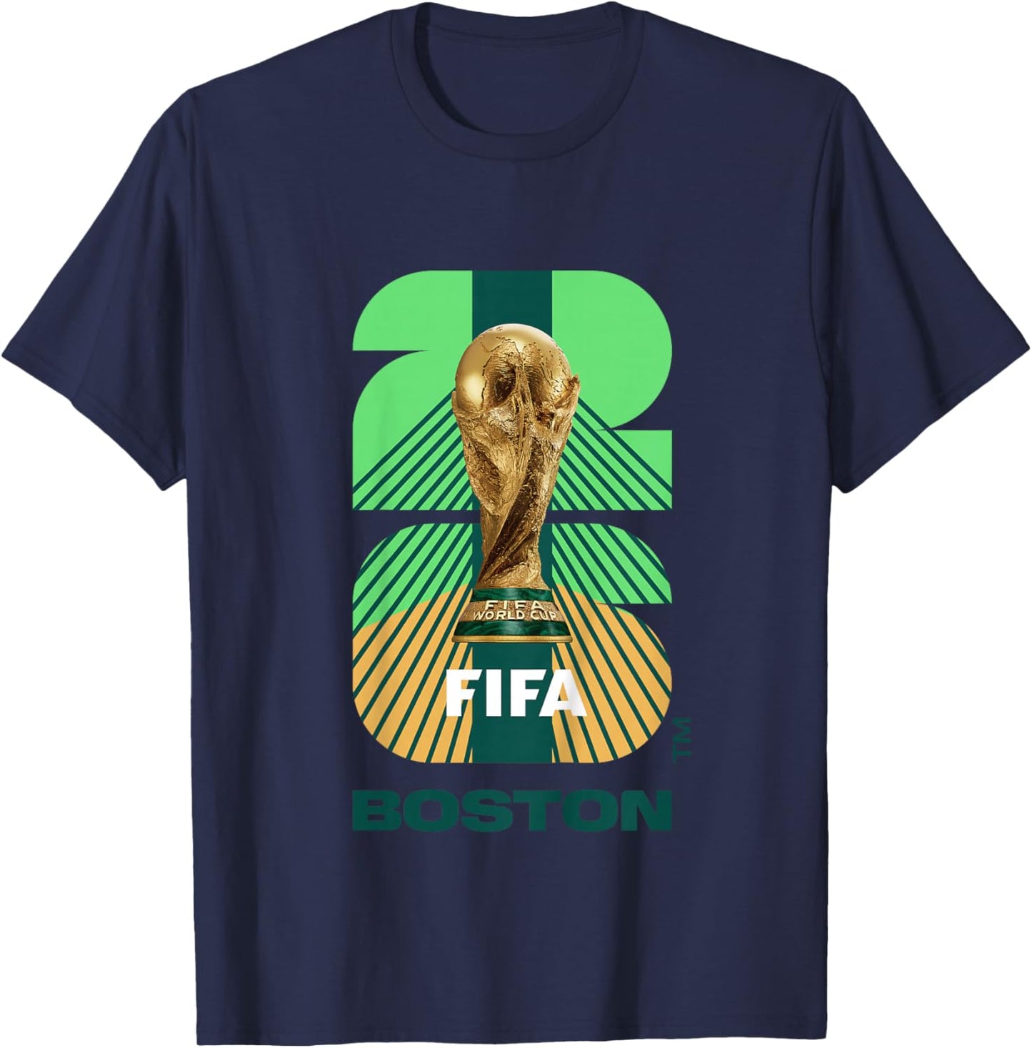 Kids FIFA World CUP26 Boston Trophy Color T-Shirt - T-Shirt | Navy