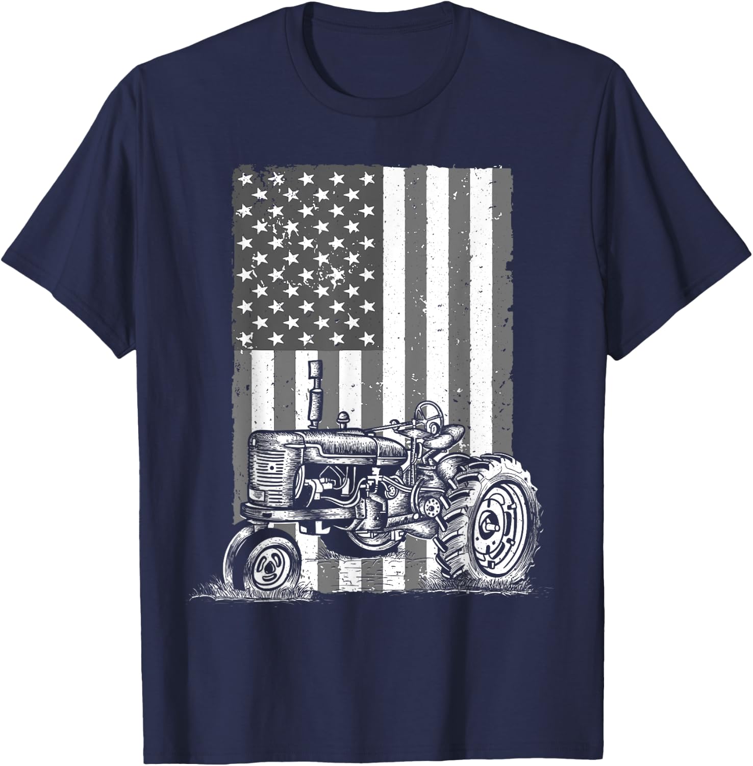 Cool Tractor Art Women Tractor Farmer Farming Farm T-Shirt - T-Shirt | Navy