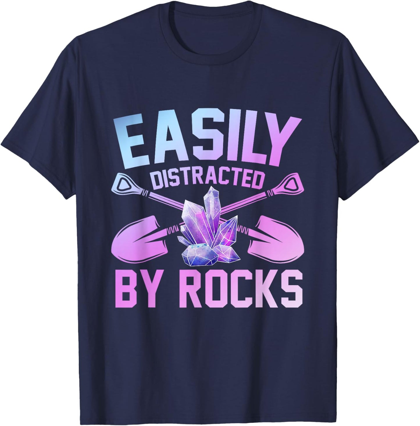 Slightly distracted by rocks geology T-Shirt - T-Shirt | Navy