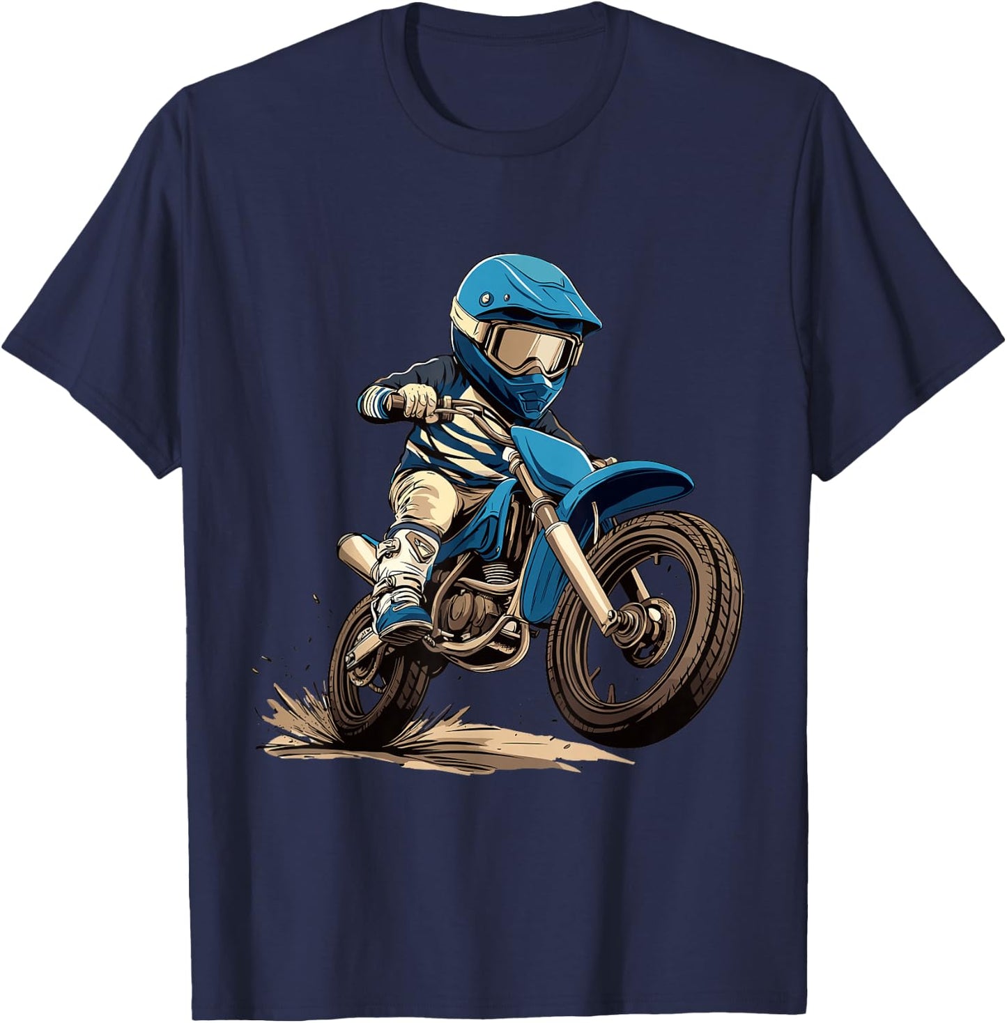Kids Dirt Bike T-Shirt - T-Shirt | Navy