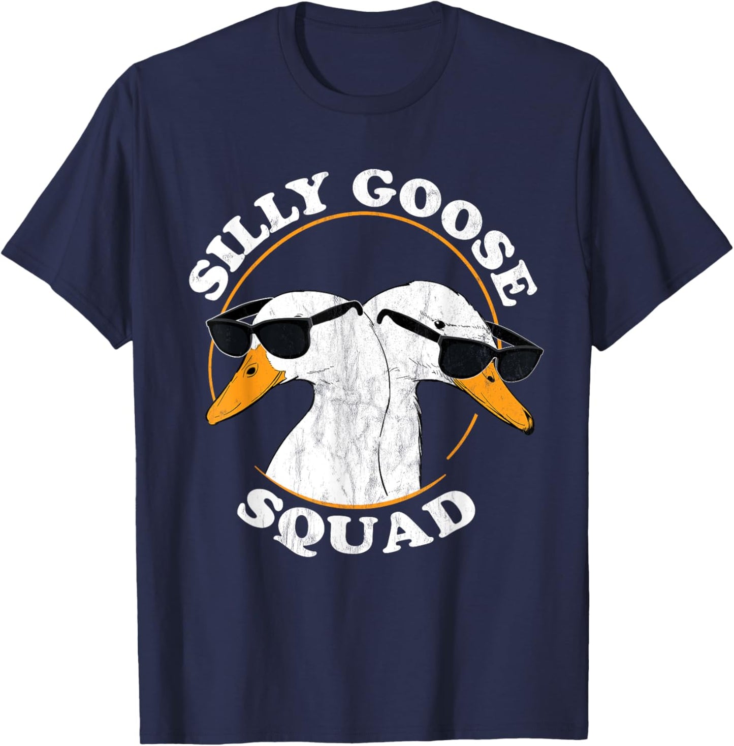Silly Goose Squad Funny Goose Meme Cute Goose Trendy Design T-Shirt - T-Shirt | Navy