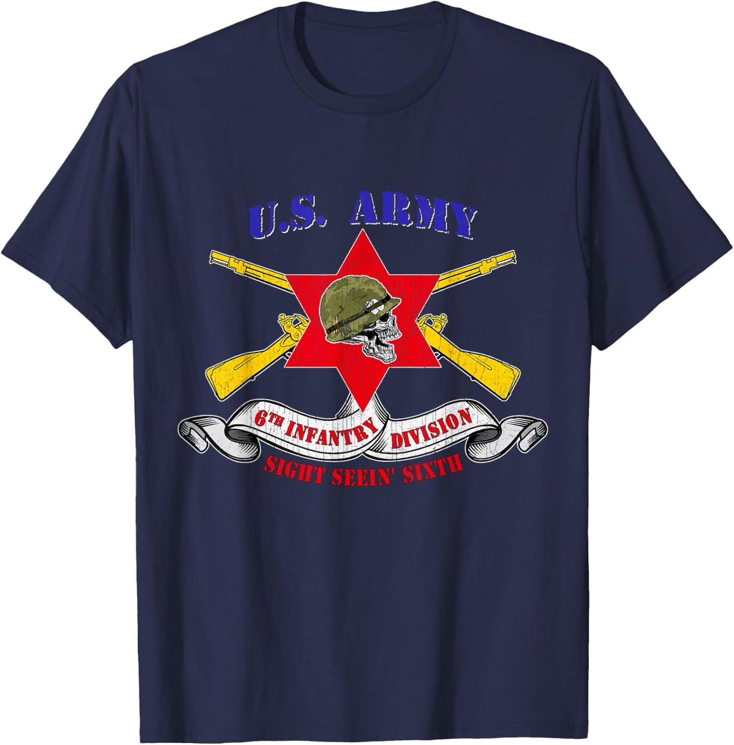 6th Infantry Division 6th ID Veteran Gifts Sixth Division T-Shirt - T-Shirt | Navy