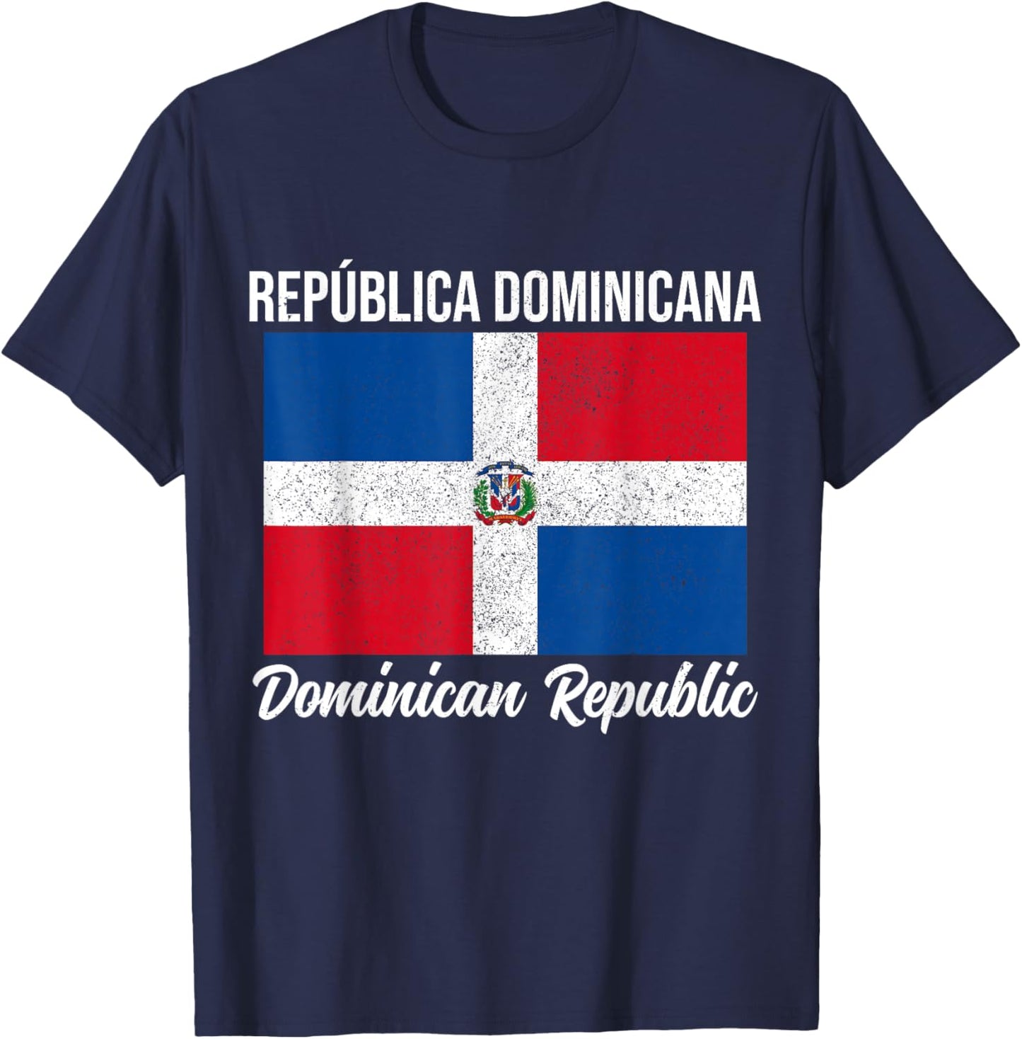 Republic of Dominicana Dominican Republic Flag Vintage T-Shirt - T-Shirt | Navy