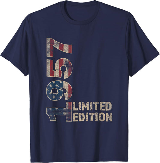 68th Birthday Gift men Vintage born 1957 turning 68 Year Old T-Shirt - T-Shirt | Navy