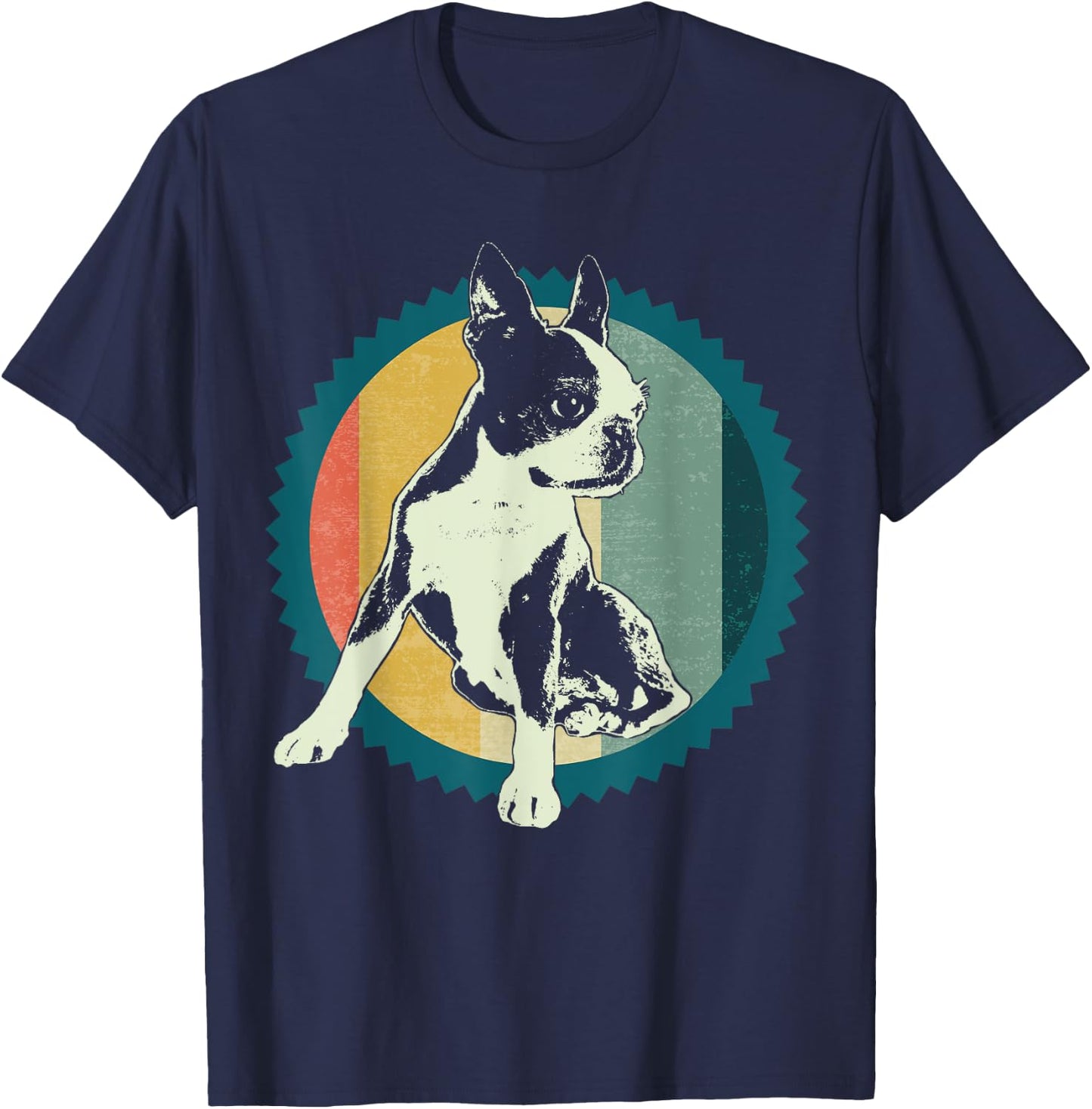 Boston Terrier Boston-Bulldog Women Kids T-Shirt - T-Shirt | Navy