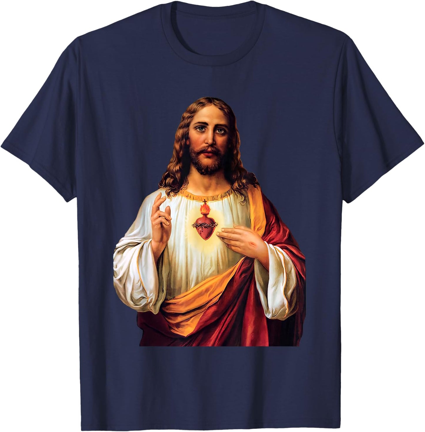 Sacred Heart of Jesus T-Shirt - T-Shirt | Navy