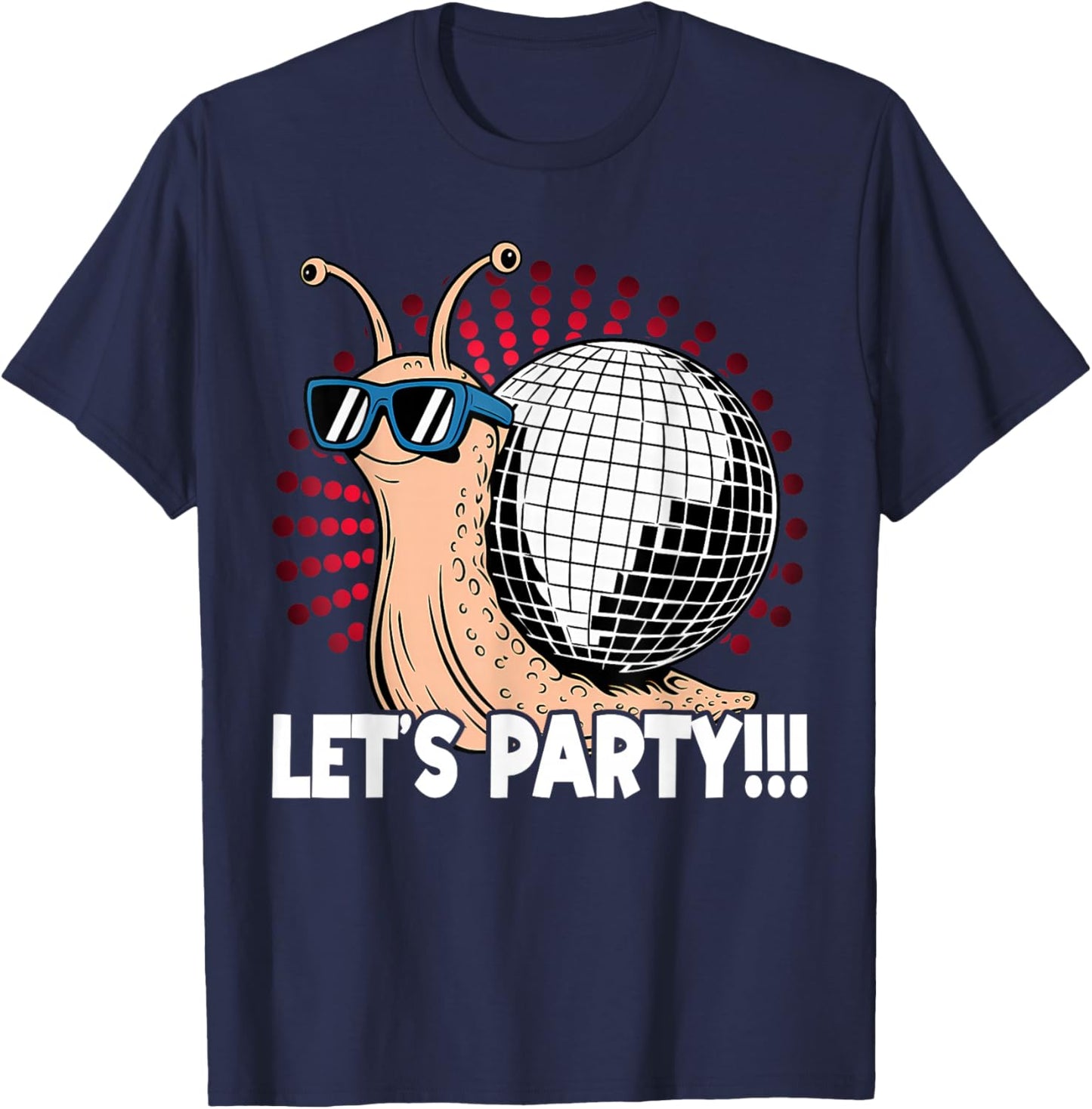 Snail Disco Lover - Party - Disco Ball T-Shirt - T-Shirt | Navy