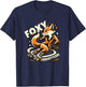 Foxy Freestyler Roller Skating Fox Retro Rollerblading T-Shirt - T-Shirt | Navy