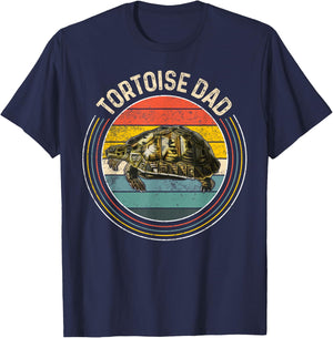 Funny Retro Tortoise Lovers - Tortoise Dad T-Shirt - T-Shirt | Navy
