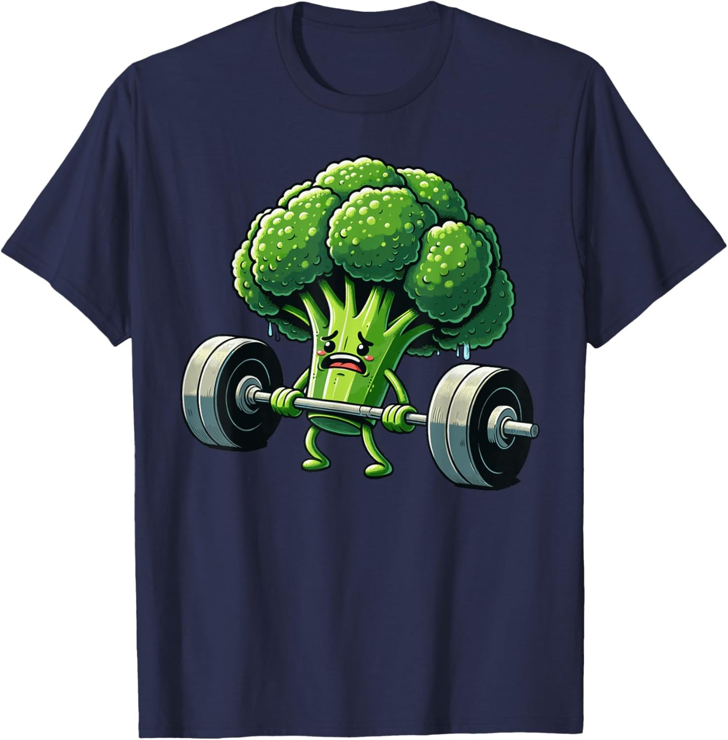 Deadlift Broccoli Gym Fitness Motivation Bodybuilding T-Shirt - T-Shirt | Navy