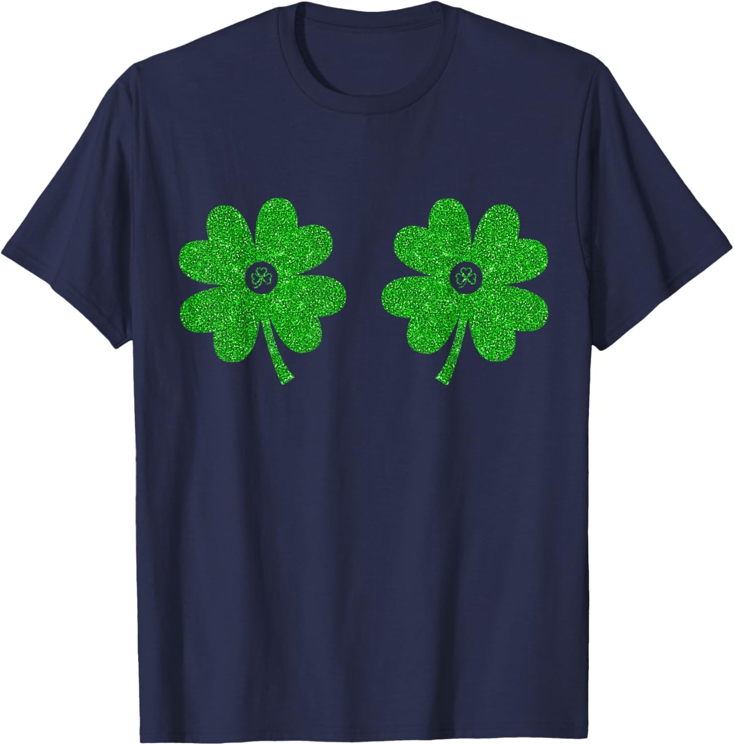 Irish Shamrock Boobs Saint Funny Irish Boobs St Patricks Day T-Shirt - T-Shirt | Navy