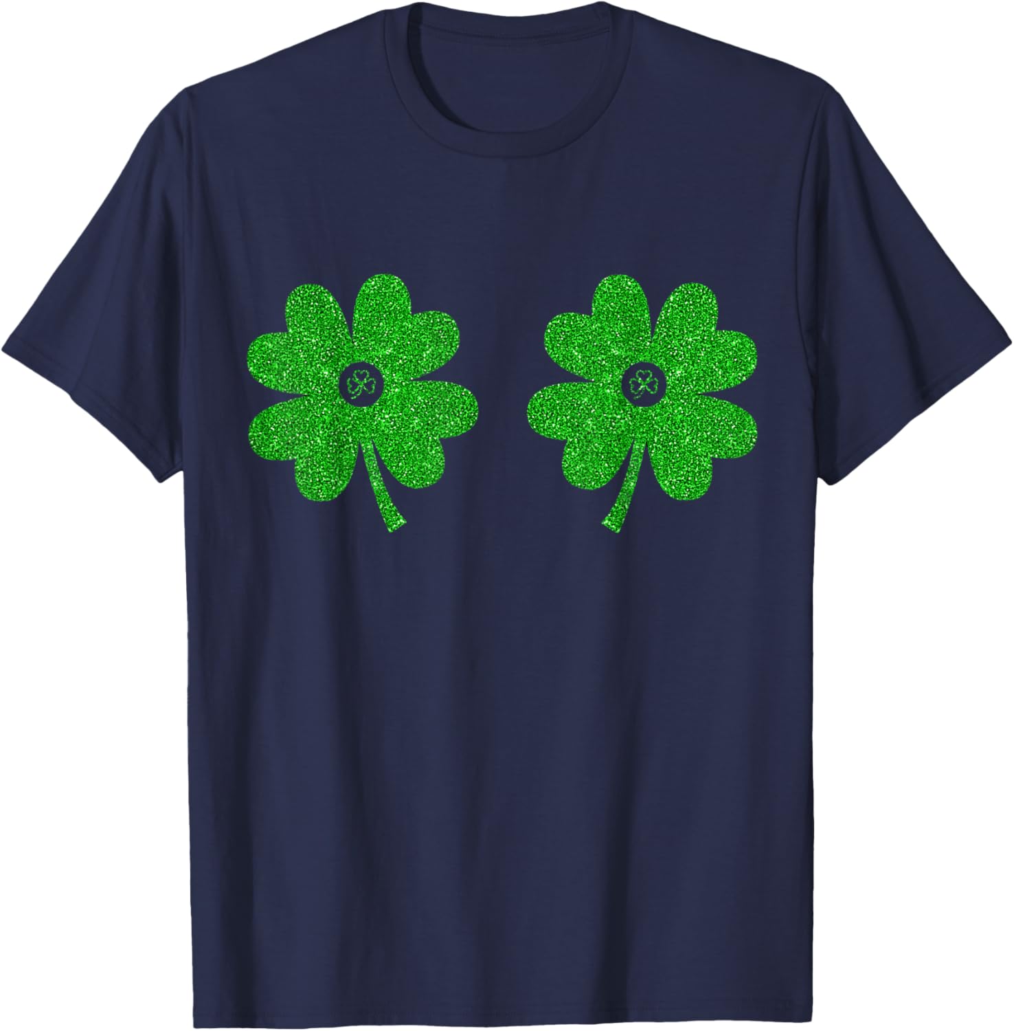 Irish Shamrock Boobs Saint Funny Irish Boobs St Patricks Day T-Shirt - T-Shirt | Navy