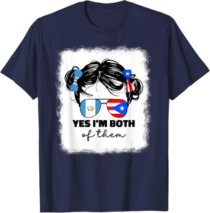Guatemalan And Puerto Rican Rico Guatemala Flag Kids Girls T-Shirt - T-Shirt | Navy