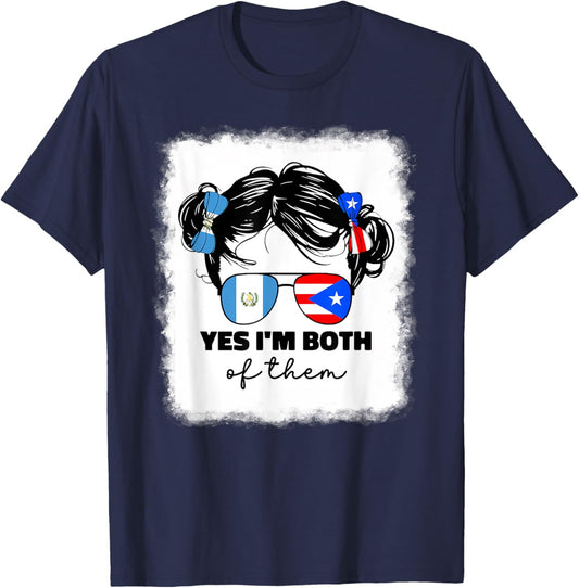 Guatemalan And Puerto Rican Rico Guatemala Flag Kids Girls T-Shirt - T-Shirt | Navy
