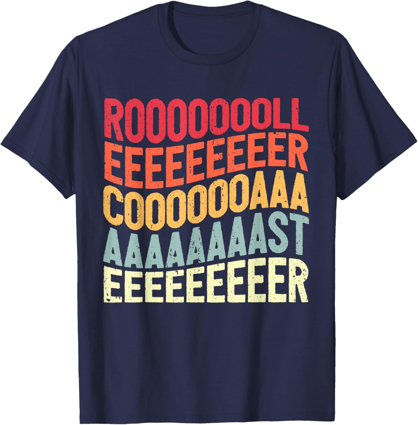 Vintage Rollercoaster I Screaming Roller Coaster T-Shirt - T-Shirt | Navy