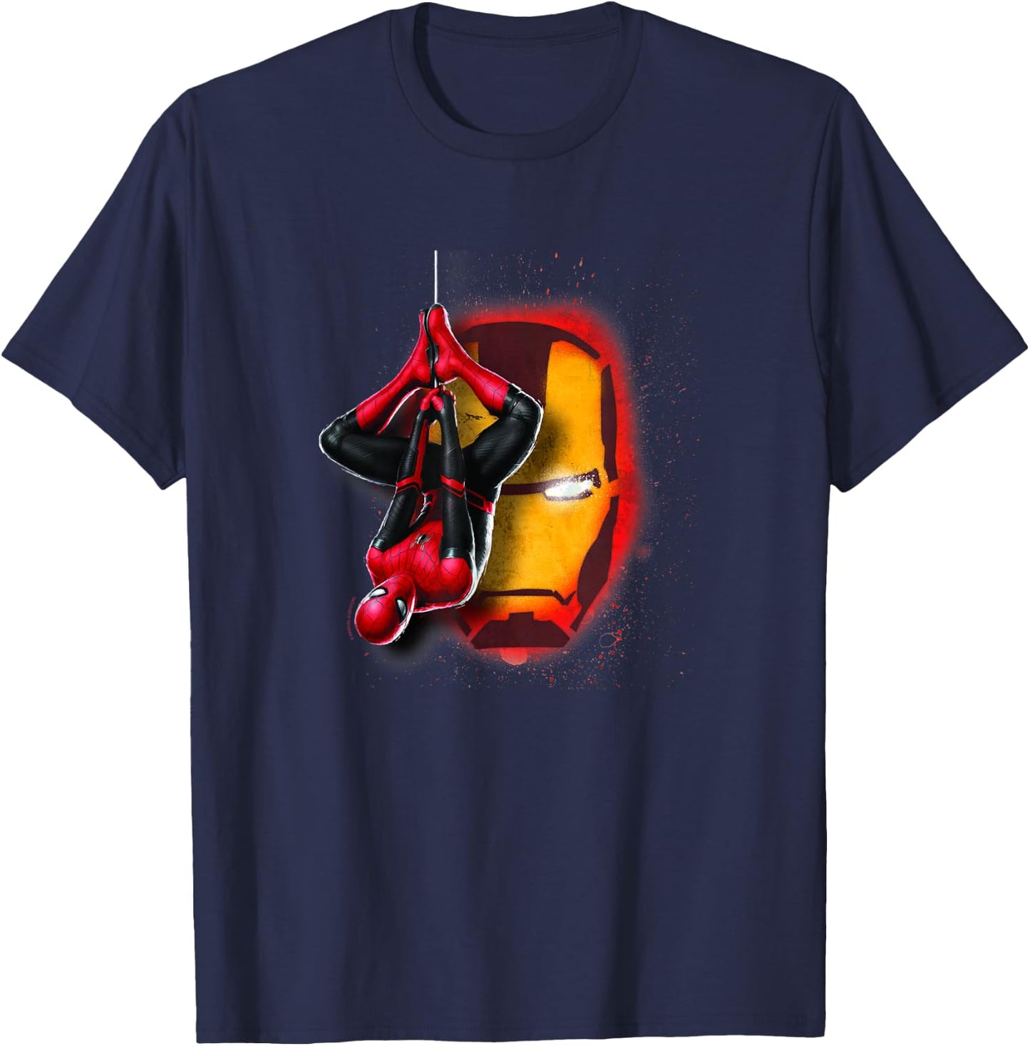 Marvel Avengers Spider-Man & Iron Man Collage T-Shirt - T-Shirt | Navy