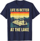 Funny Pontoon Boat Art Women Pontoon Boat Captain T-Shirt - T-Shirt | Navy