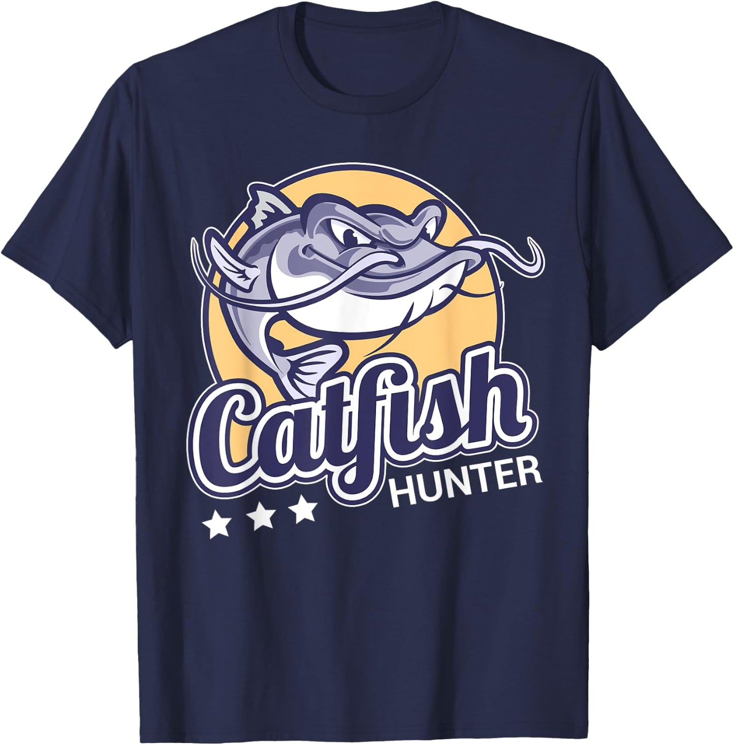 Catfish Hunter for Catfishing Anglers T-Shirt - T-Shirt | Navy