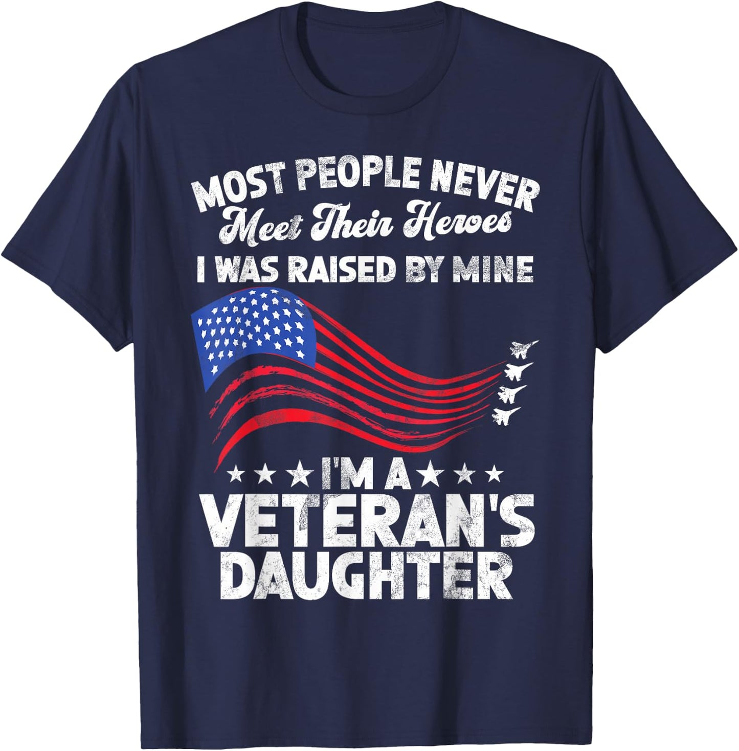 Airforce Veteran Daughter Memorial Day Granddaughter T-Shirt - T-Shirt | Navy