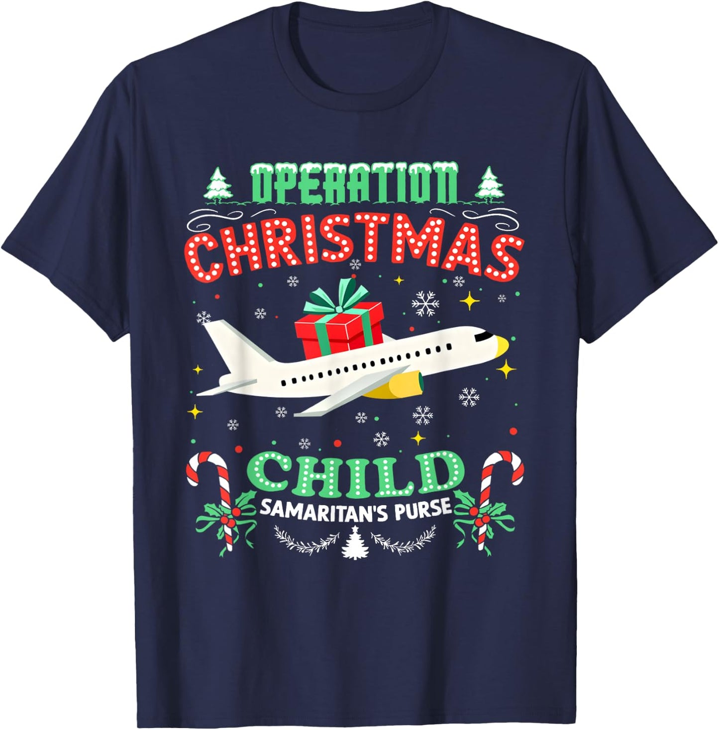 Operation Christmas Child Funny Family Matching Xmas T-Shirt - T-Shirt | Navy
