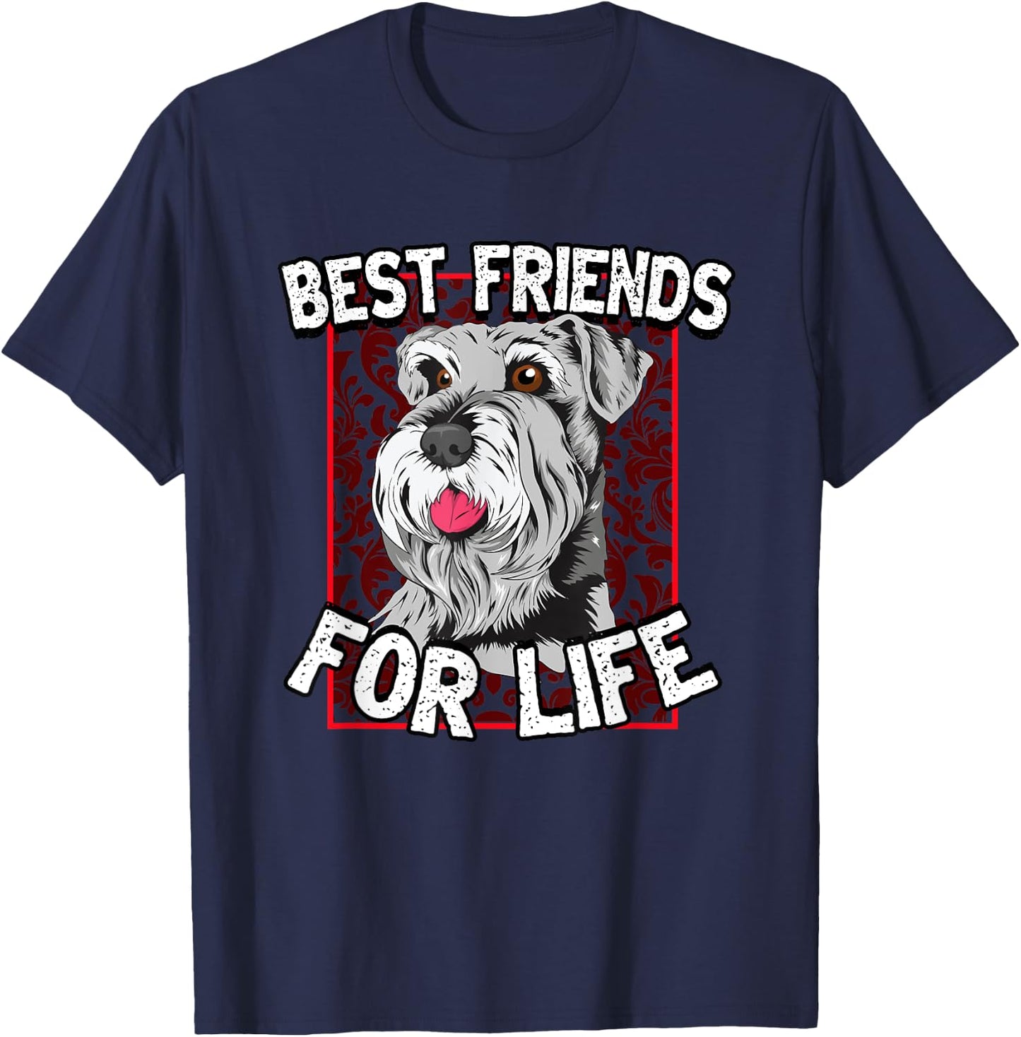 Miniature Schnauzer Best Friends Dog Schnauzer Lover Women Kids T-Shirt - T-Shirt | Navy
