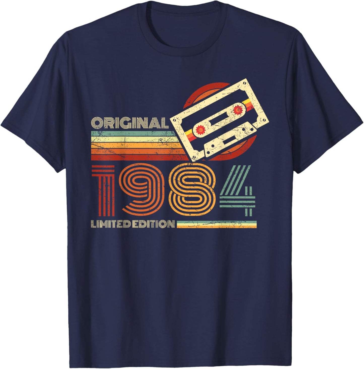 Retro Limited Edition 1984 Cassette Tape 40th Birthday T-Shirt - T-Shirt | Navy