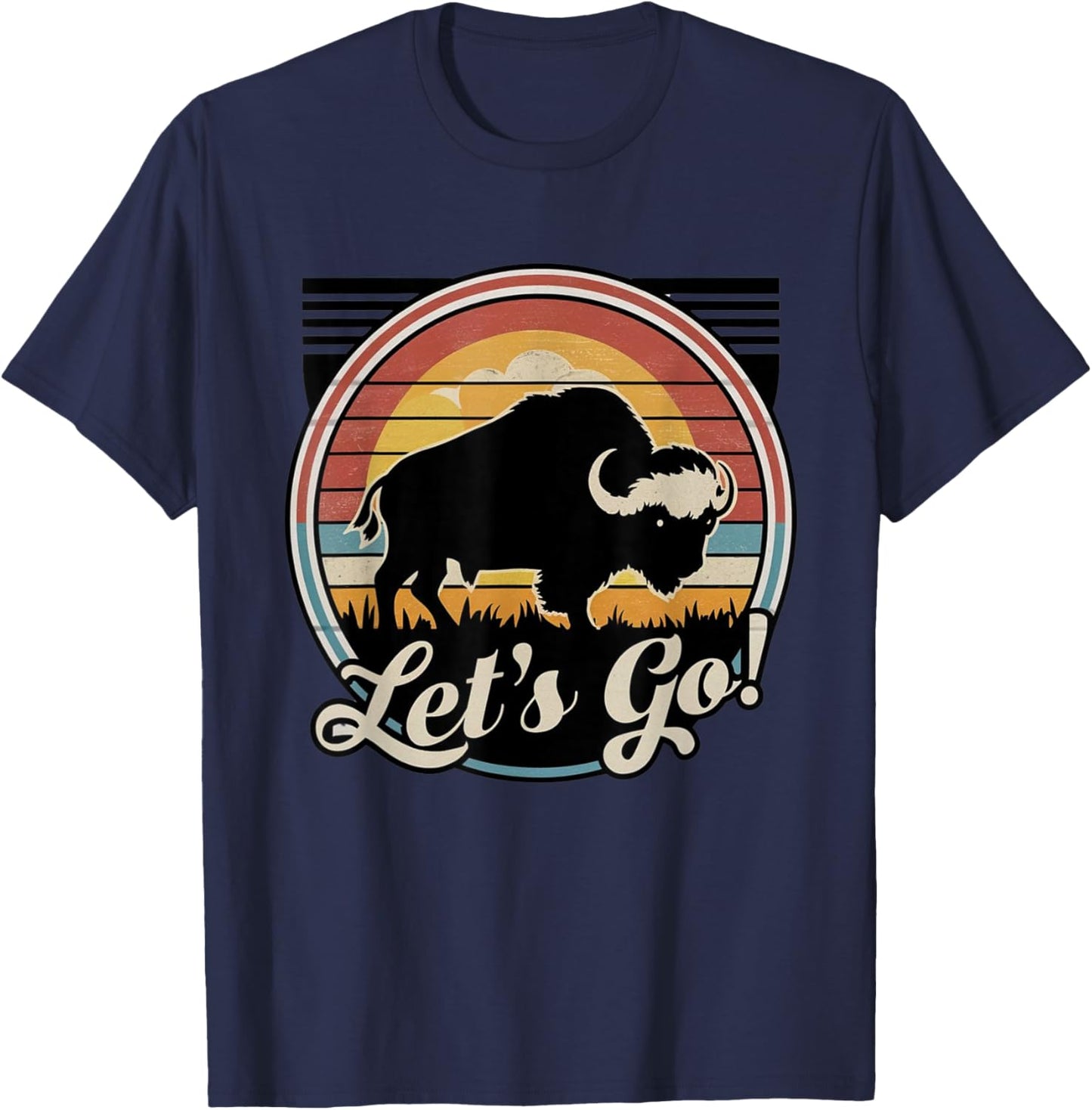 Let's Go Buffalo New York WNY BFLO Vintage T-Shirt - T-Shirt | Navy
