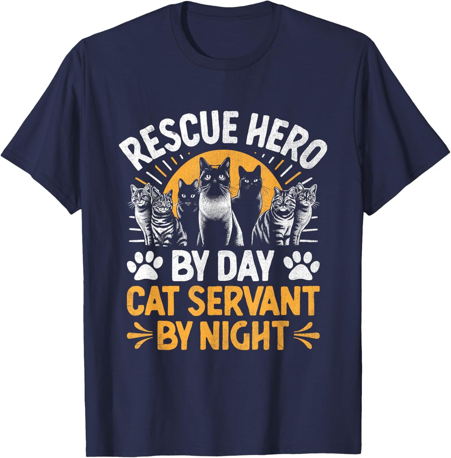 Funny Animal Shelter Volunteer Pet Dog Cat Rescue Supporter Women T-Shirt - T-Shirt | Navy