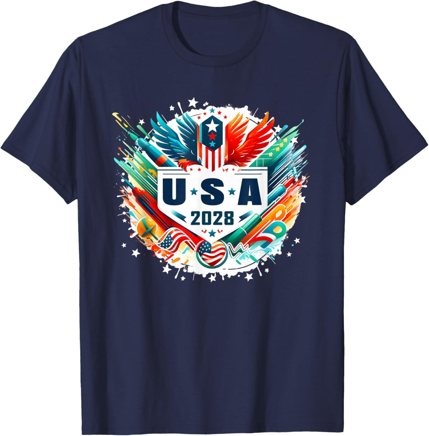 USA 2028 Go United States Sport USA Team 2028 USA T-Shirt - T-Shirt | Navy