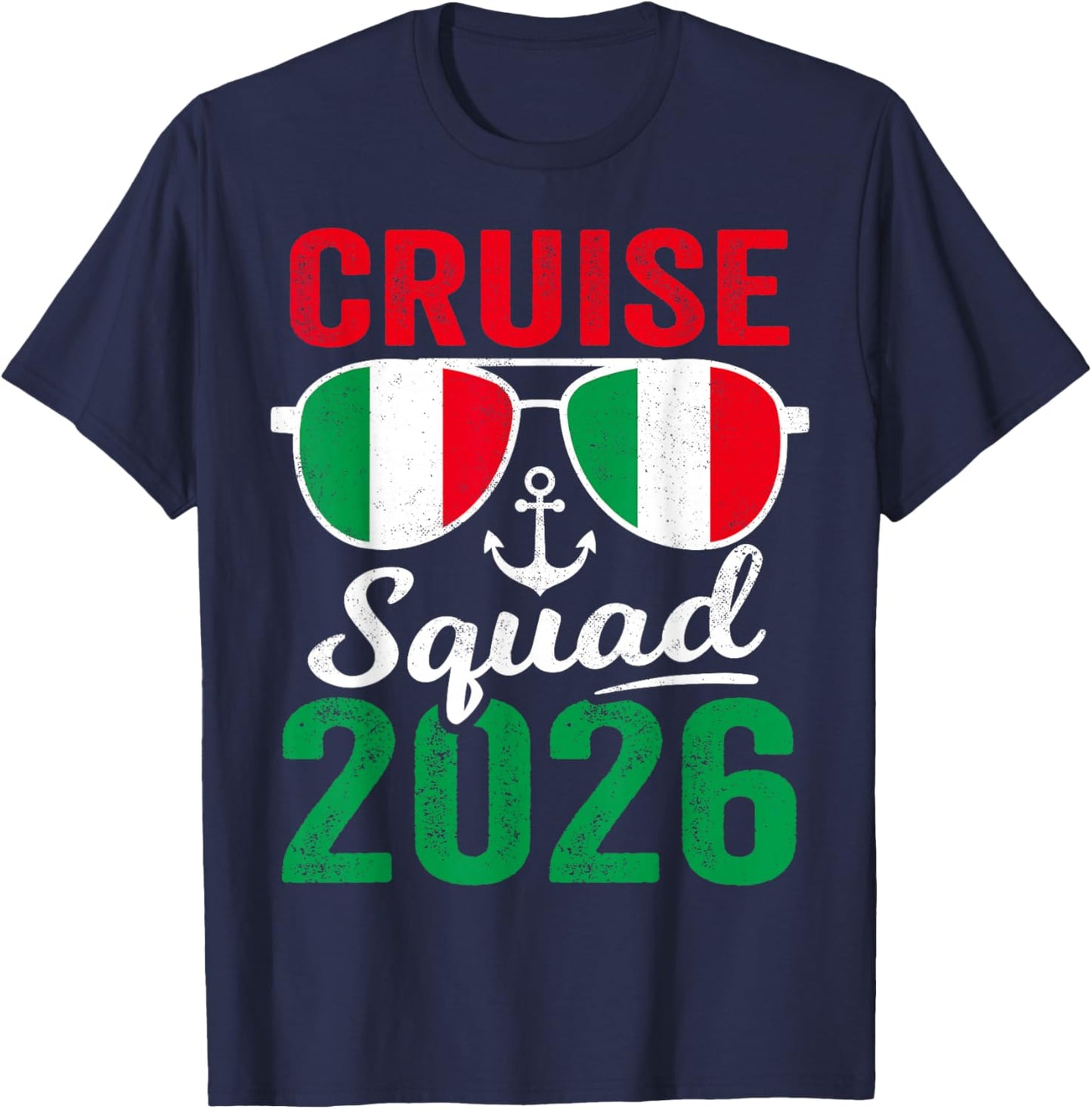 Italy Cruise Squad 2026 Summer Vacation Matching Family T-Shirt - T-Shirt | Navy