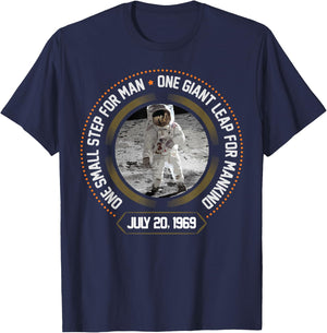 Apollo 11 One Small Step for Man July 1969 Moon Gift T-Shirt - T-Shirt | Navy