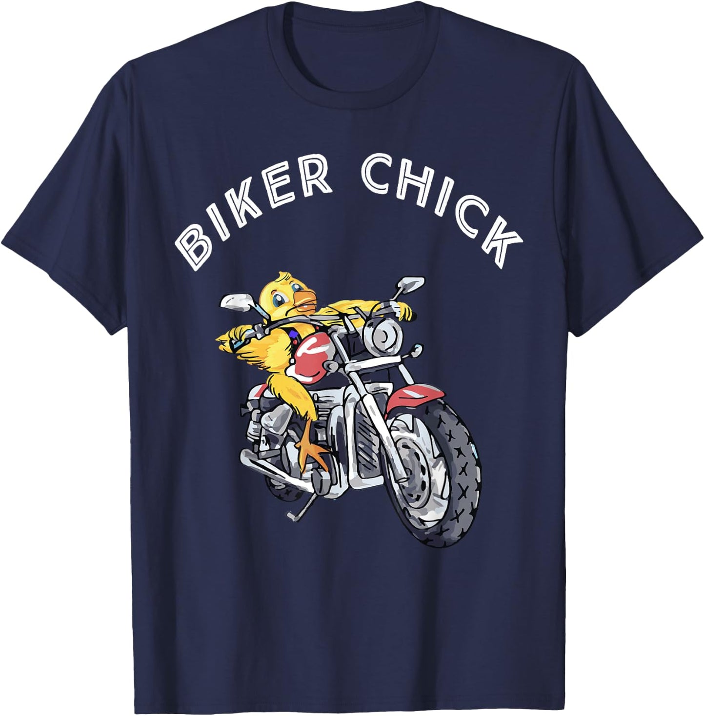 Cool Biker Chick T-Shirt - T-Shirt | Navy