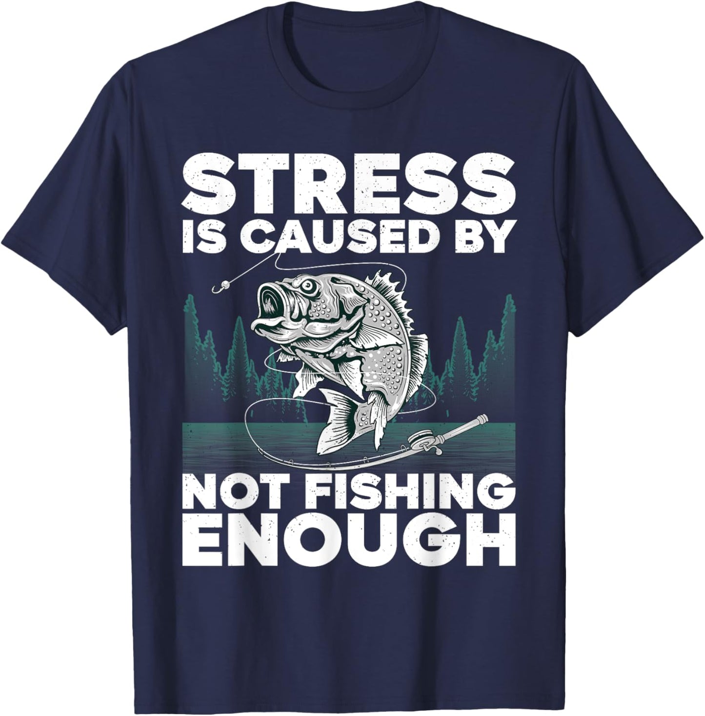 Funny Fishing Design Women Bass Fly Fishing Lovers T-Shirt - T-Shirt | Navy