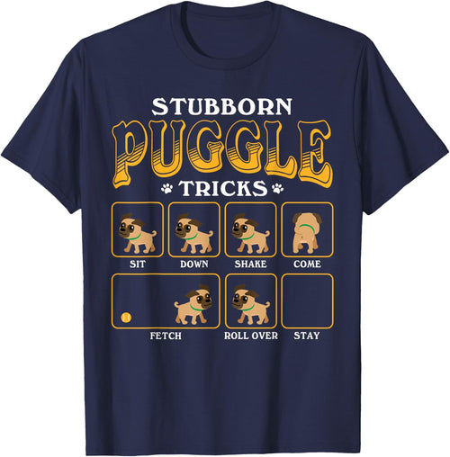 Stubborn Puggle Tricks - Cute Color Graphic