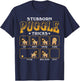 Stubborn Puggle Tricks - Cute Color Graphic T-Shirt - T-Shirt | Navy